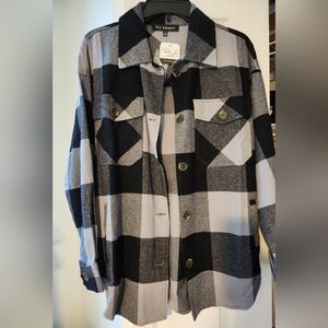 Black and gray shacket